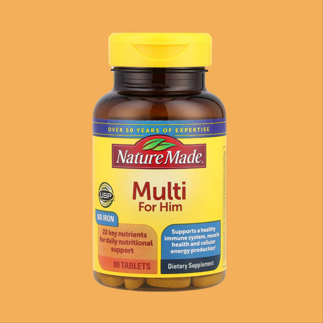 네이처메이드 남성용 종합비타민 멀티비타민 90정 바이타민 Multivitamin, 1개