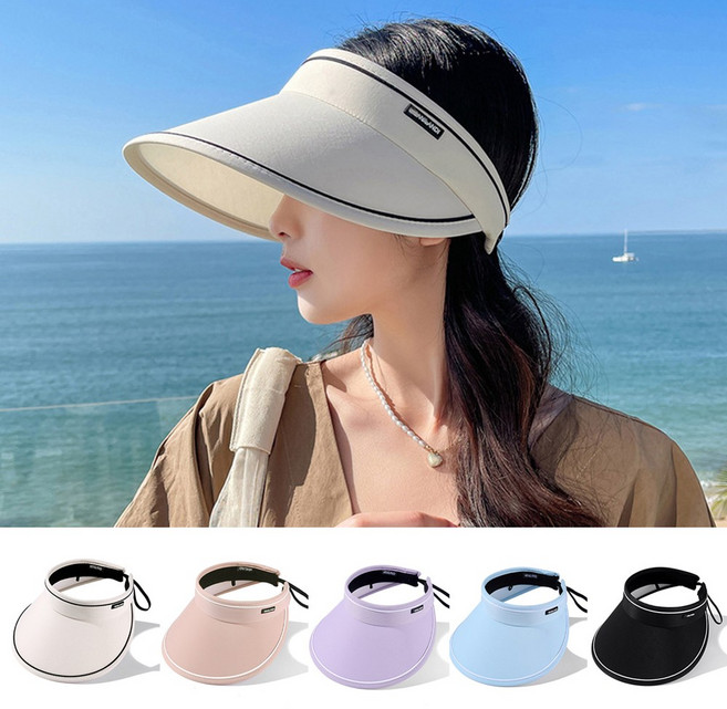 챙넓은 자외선차단 썬캡 골프 테니스 UV차단 햇빛가리개 모자 썬바이저