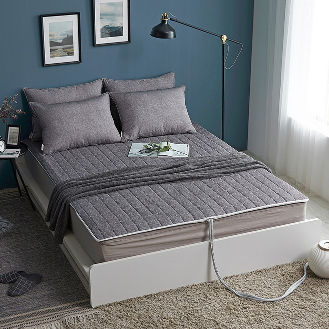 센스 세미 마이크로화이버 온수매트커버 / S Q 사이즈, 그레이