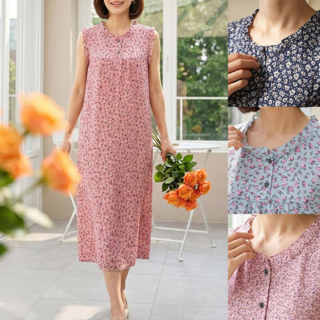 로즈맘 잠이솔솔인견홈웨어원피스