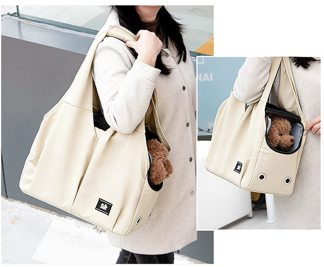 Shipshape 강아지 캐리온백 구름백 기내용 이동가방 슬링백 산책 이동 가방, 1개, 베이지