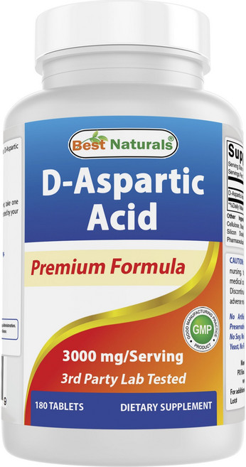 Best Naturals D-天門冬胺酸錠 3000mg, 180顆, 1罐