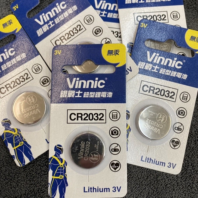Vinnic 銀戰士 CR2032 鈕扣電池, 1個, 銀戰士，CR2032，1顆