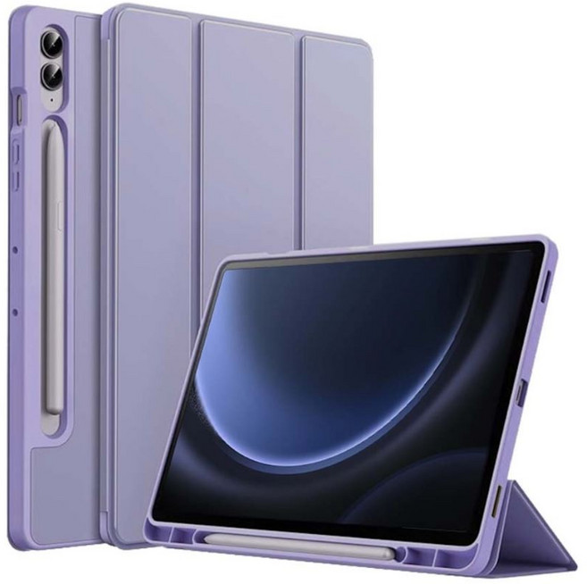 갤럭시탭S9 FE 플러스 울트라 호환 커버 S펜수납 케이스 SM-X510N X516N X610N X616N X710N X716N X810N X816N X910N X916 케이스나라, 라벤더