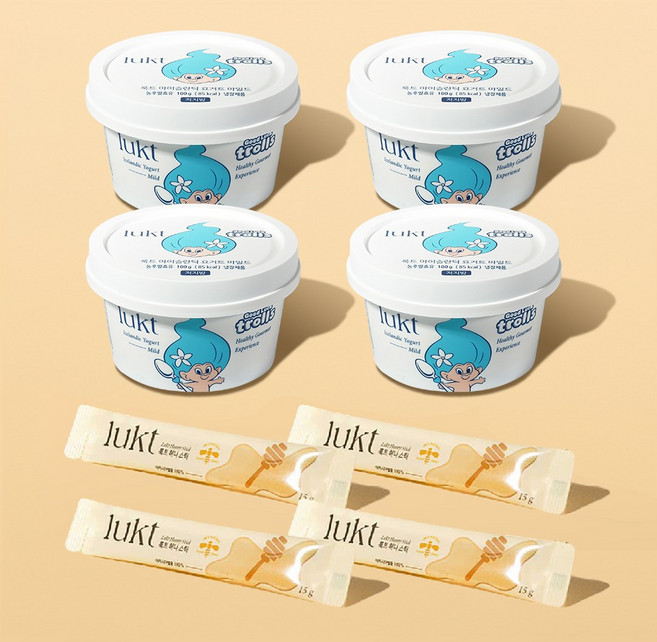 룩트 허니&요거트 4종세트, 마일드, 4개, 100g