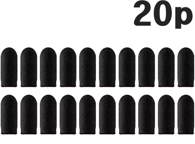 게임놀이 스마트폰 게이밍 골무 휴대폰 터치, 20개, 블랙