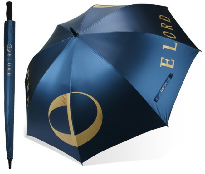 엘로드 투어 고급 싱글 캐노피 튼튼한 자동 자외선차단 대형 골프우산, 1개