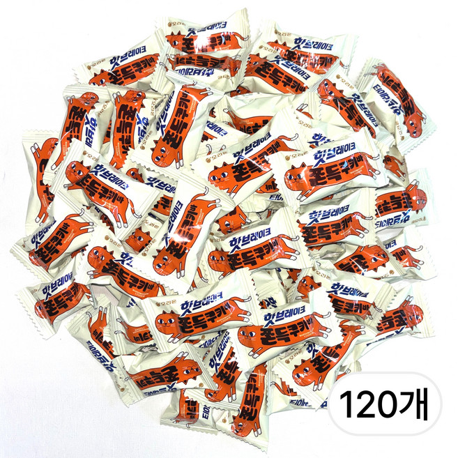 오리온 핫브레이크 쫀득쿠키바 미니 대용량 신제품 (개별포장), 120개, 11.3g