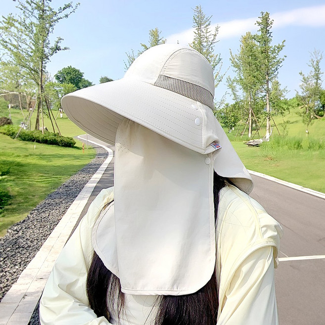 챙넓은 자외선차단 모자 얼굴가리개 물놀이 골프 아쿠아 UV차단 햇빛가리개 모자