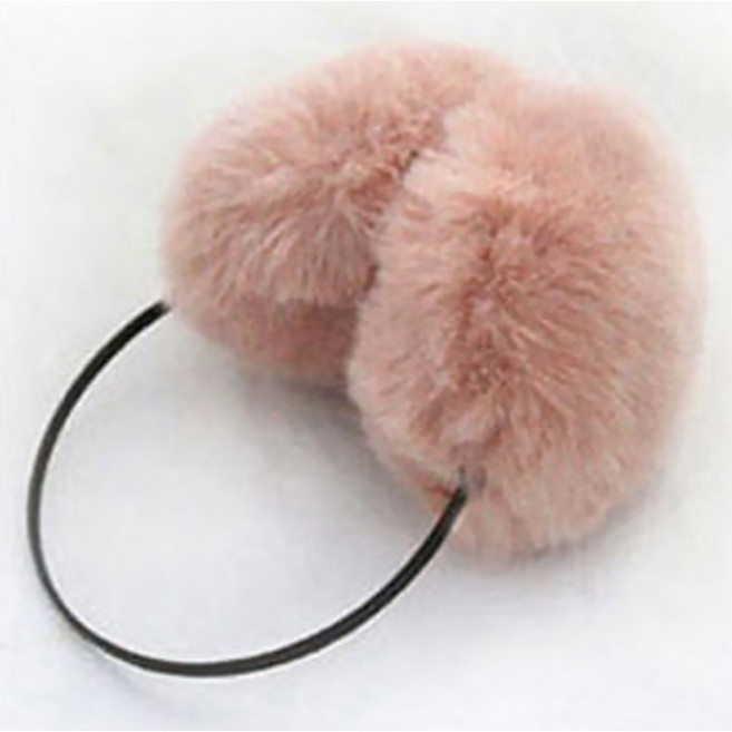 보송보송 추억의 왕방울 털 귀마개 겨울 방한 귀마개 페이크퍼 귀마개