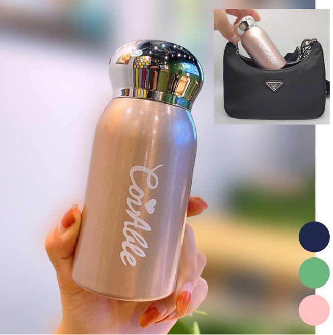 엠믹스 큐티 미니텀블러 180ml, 1개, 핑크