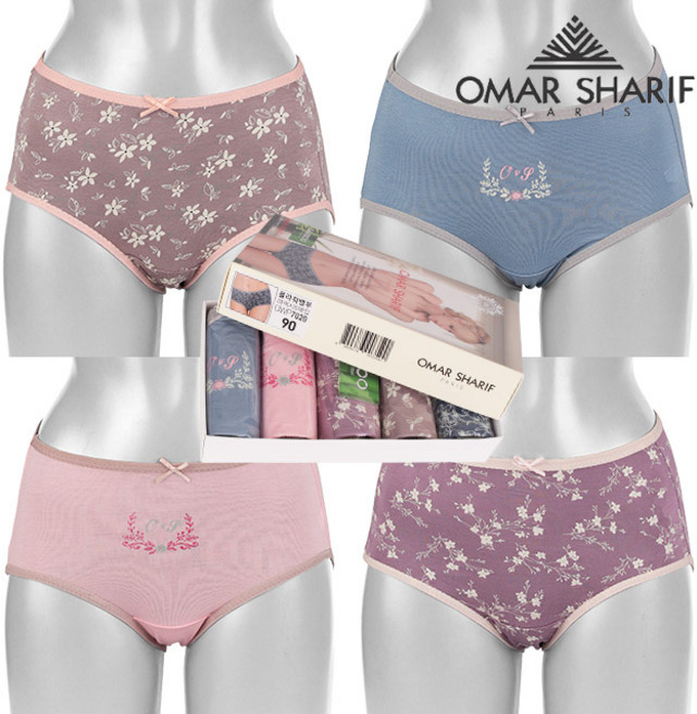 오마샤리프 여자 플라워뱀부 맥시 스타일 데일리 팬티 5매입 WP7020