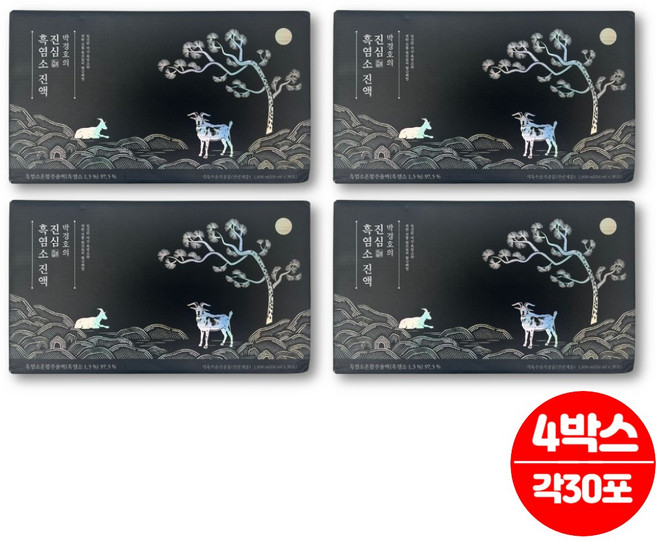 박경호 진심 흑염소 즙 진액 액기스 엑기스 염소즙 추출액 국내산 흙염소 흑도라지 천궁 숙지황 당귀 황기 사철쑥, 1.8L, 4박스