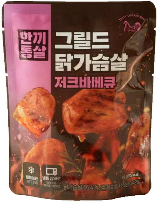 한끼통살 그릴드 닭가슴살 저크바베큐, 100g, 5개