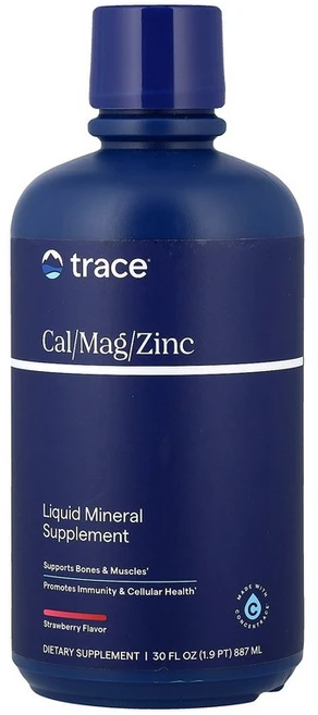 Trace Liquid Mineral Supplement Cal/Mag/Zinc Strawberry 30 fl oz 887 ml, 1개 - 쿠팡