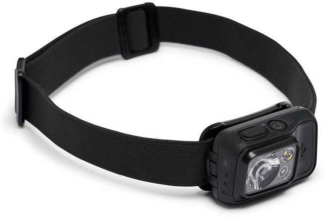 BLACK DIAMOND Spot 400-R 충전식 헤드램프 | 400루멘 조도 조절 가능 마이크로 USB 충전 방수 및 컴팩트 캠핑 하이킹 달리기 그래파이트, 400 (AAA Powered), 옵스 블랙