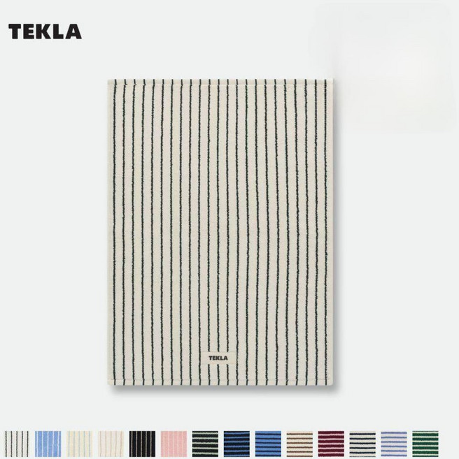TEKLA 테클라 배쓰 매트 스트라이프 화장실 발매트 70x50cm, SIENNA STRIPE
