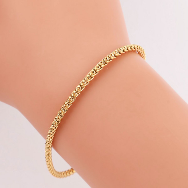 써지컬스틸 프렌치 트위스트 체인 팔찌 (2color)