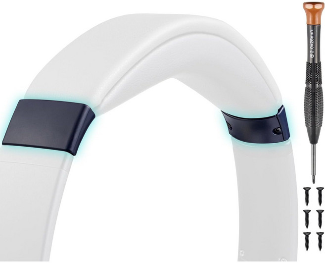 SOULWIT 수리 헤드밴드 엔드 캡-호환 보스 Bose Quiet Comfort QC35 II(QC35ii)/QC45/QC SE/새로운QC 무선 헤드폰 액세서리 커버 1쌍, Navy Blue, 1개