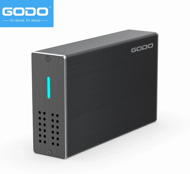 GODO 2.5인치 듀얼 베이 RAID 인클로저 USB 3.0 및 지원을 갖춘 휴대용 어레이를 구축하세요., 01 빠른, 01 Black