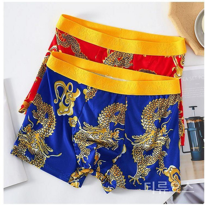 티류으스 남성 골드 청룡 사각 드로즈 복들어오는 속옷 선물