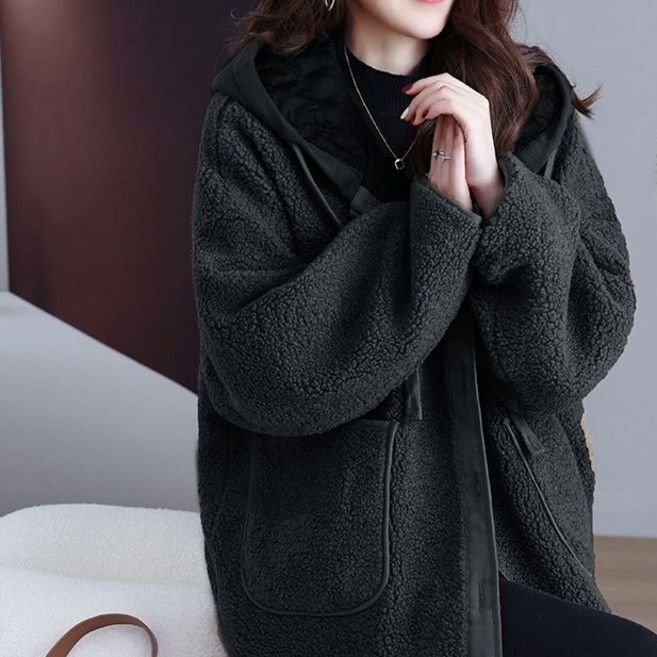 쩐쿠 여성 캐주얼 따뜻한 털 후리스 자켓 K0280