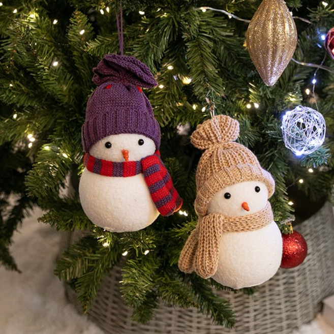 플라워트리 크리스마스 장식 울랄라 눈사람, 베이지, 19cm, 1개