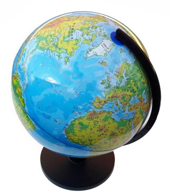 체크픽 교육 학습용 한글 지구본 대형 32cm, 블루