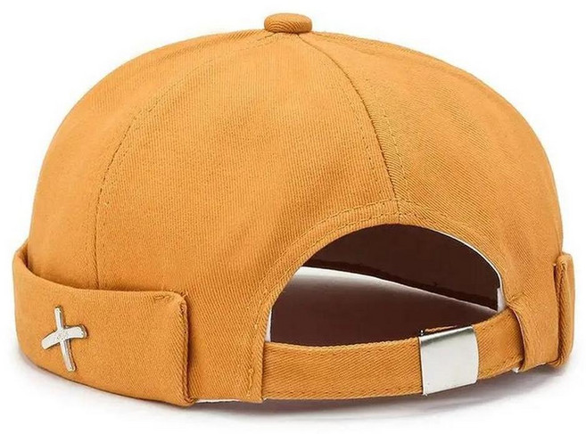 브림리스 해골 모자 빈티지 돔 힙합 비니 선원 야구 면 스냅백 바이저 가을, 29. YELLOW