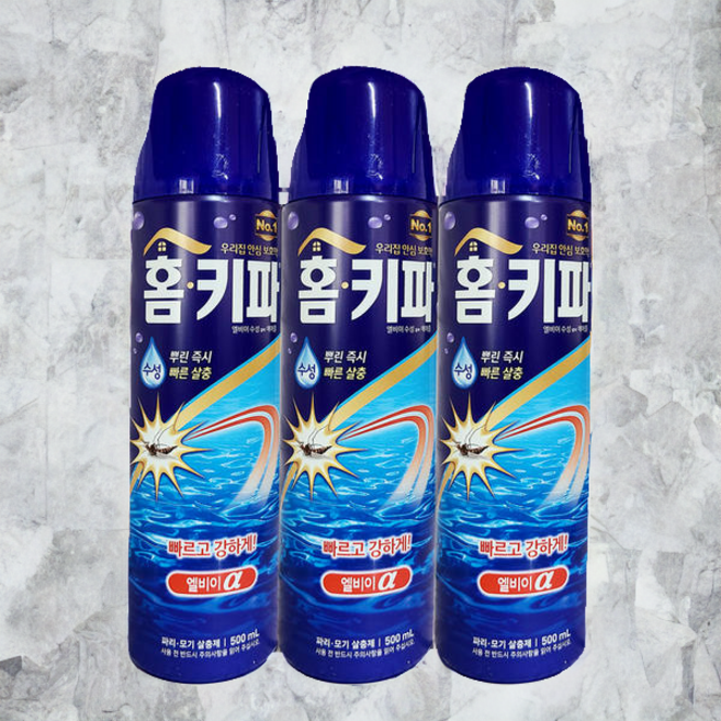 홈키파 엘비이 수성 알파 에어졸 500ml 3개
