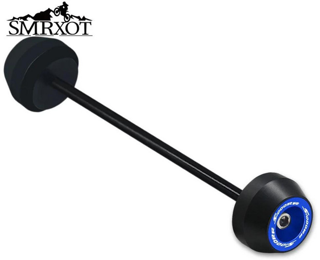 전면 후면 액슬 포크 크래시 슬라이더 캡 휠 보호대 패드 오토바이, 1개, 색상: 13. Rear Blue