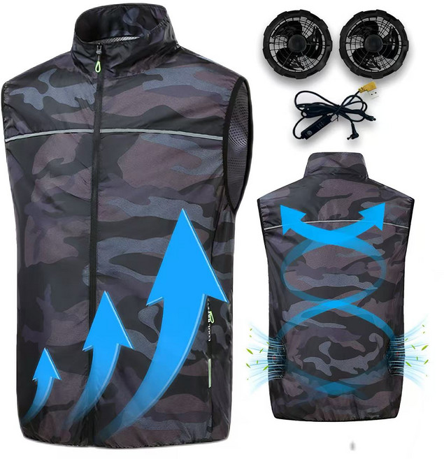 쿨링조끼 선풍기 내장 20000mAh 아이스조끼 남녀공용 낚시 등산 현장작업
