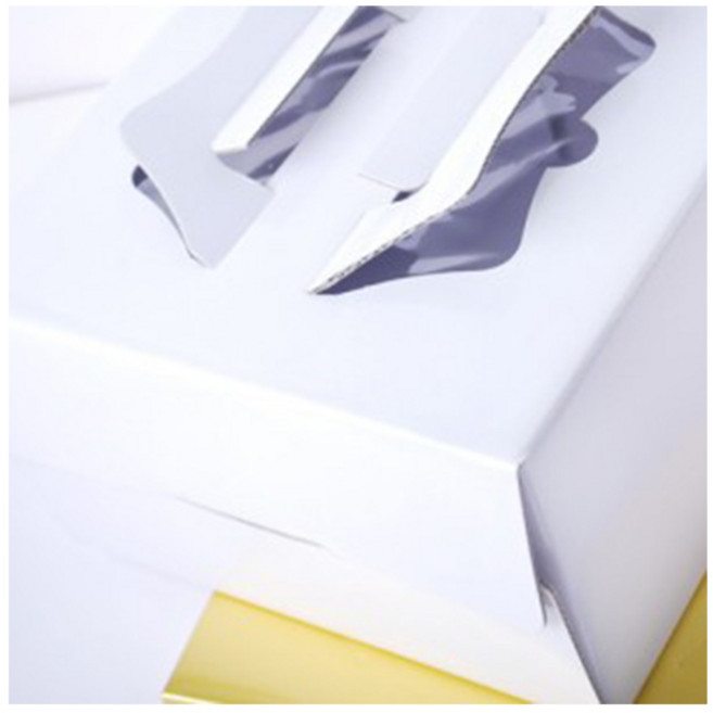 화이트케익상자2호(화이트케익받침포함) 4개