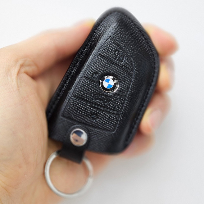 테일러카 BMW 호환 스마트키 키케이스 키홀더 풀커버 세트 비엠더블유 전차종, 블랙