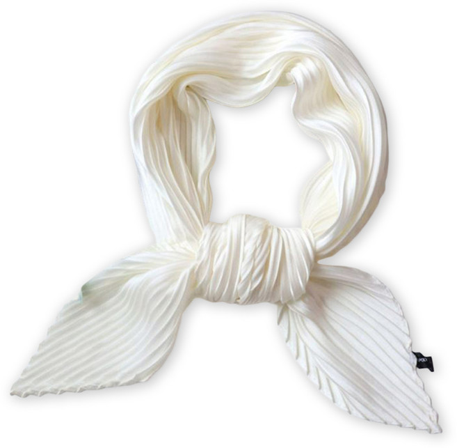 메리앤유 코디 필수 실키 소재 플리츠 주름 쁘띠 미니 스카프