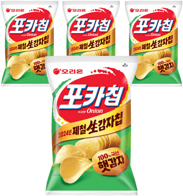 오리온 포카칩 어니언, 110g, 4개