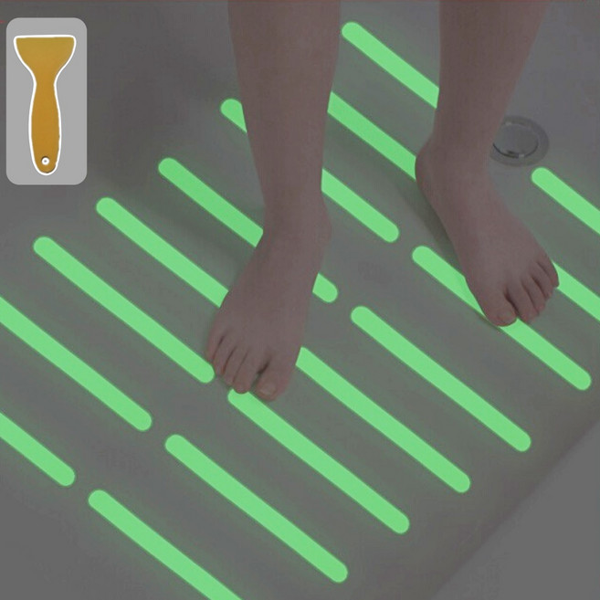 조아리빙 욕실 미끄럼 방지 야광 스티커, 스틱, 12개