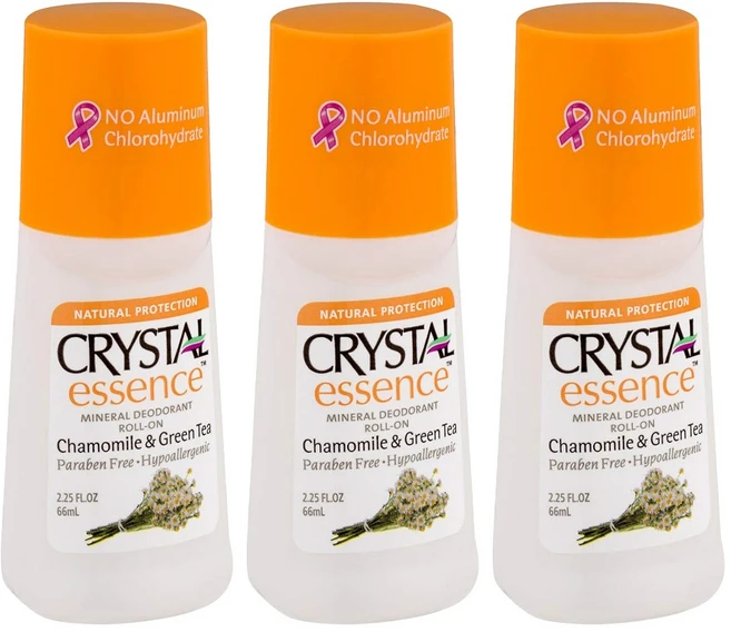 크리스탈 미네랄 데오도런트 롤 온 캐머마일 & 그린 티 향, 66ml, 3개 - 쿠팡