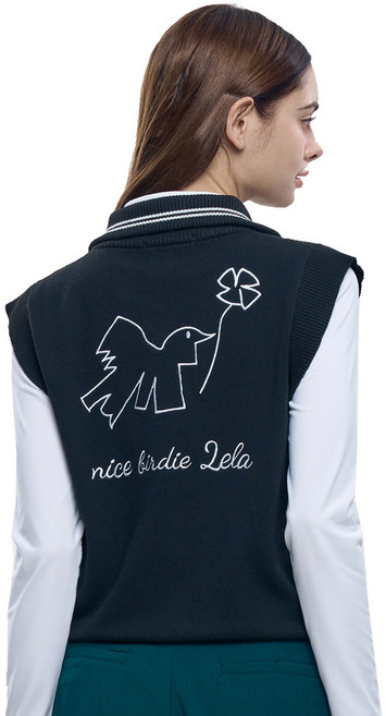 <투엘라> 여성 하프 집업 골프 조끼 / 나이스샷 하이넥 반집업 베스트