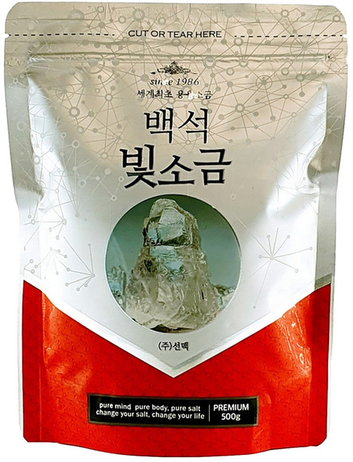 선맥 백석 빛소금 용융소금 조리용 반찬소금, 500g, 1개