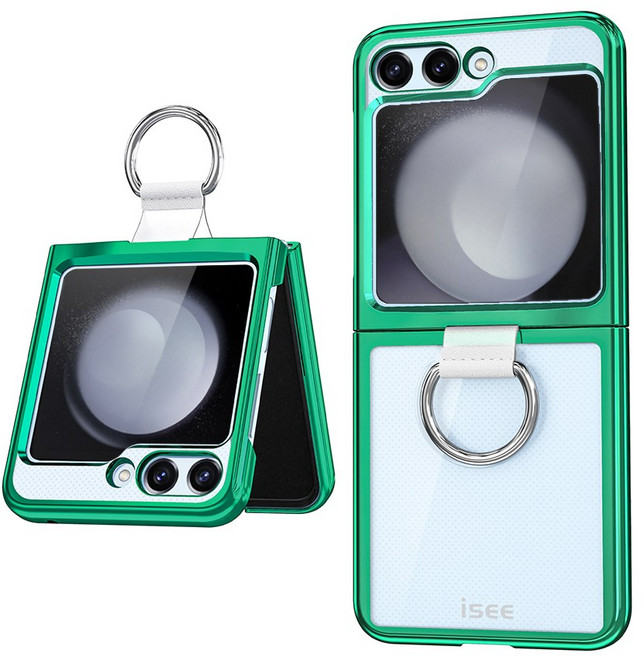 isee아이시 Z플립 슬림핏 변색없는 하드 링 투명 케이스