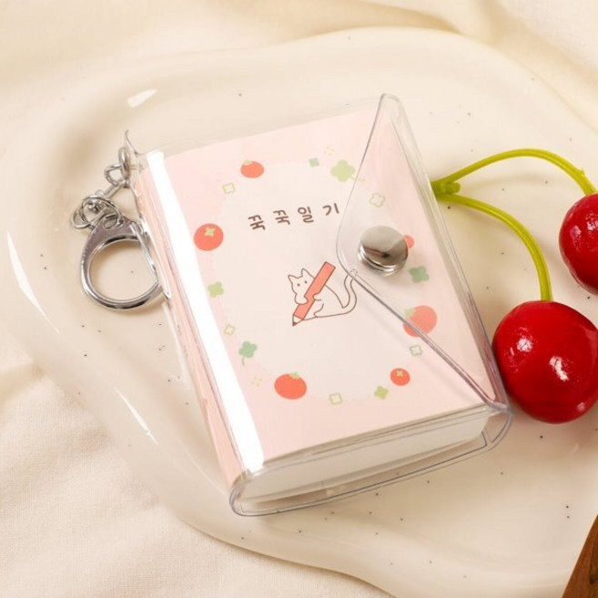 워터프루프 미니 키링 다이어리 꾹꾹일기 200일 (만년형) 2.토마토냥 : 한 손에 쏙! 초미니 사이즈로 가방에 달고 다니기 좋은 워터프루프 다이어리