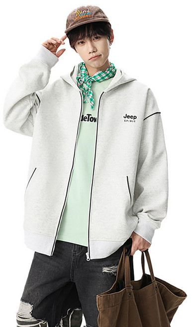 지프스피릿 데일리 에센셜 스탠다드 핏 후드집업 9163