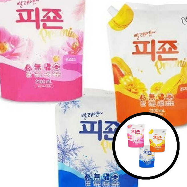 피죤 섬유유연제 리필 2100ml 피죤 섬유유연제 리필형 2100ml 세탁용품 탈취제 향균 섬유보호 섬유관리 홈케어 z18+12270YX, 옐로우미모사, 본상품선택