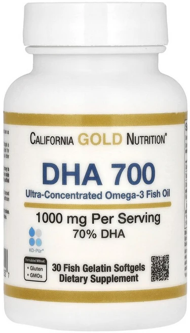 CGN DHA 700 피쉬 오일 1000mg 소프트젤 fish 젤라틴, 1개, 30정 - 쿠팡