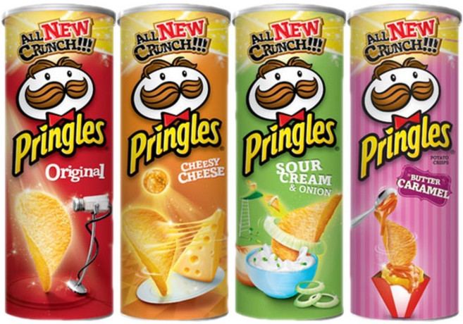 프링글스 110g 오리지널3+치즈3+어니언3+버터카라멜3 / 총 12개