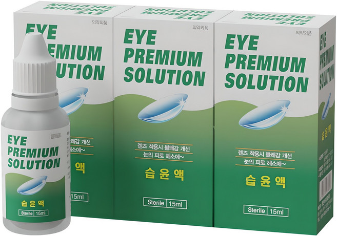 휴먼바이오 아이프리미엄 습윤액, 15ml, 3개