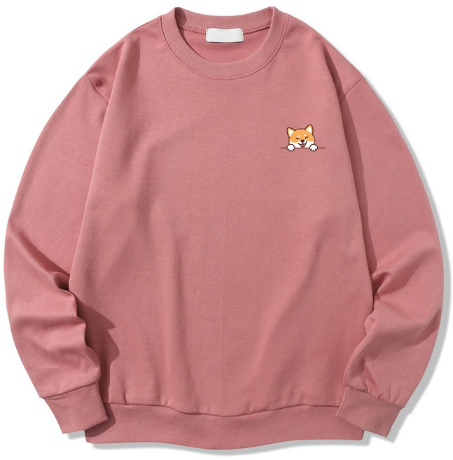 일루소 로고 시바견 소프트 특양면 맨투맨