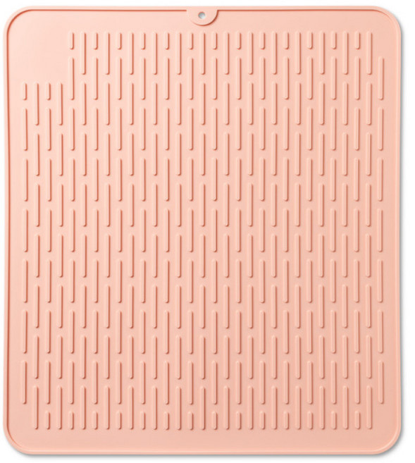대형 실리콘 조리대 매트 방수 식탁 테이블 매트 미끄럼 방지 인덕션 보호 다용도 주방 소품, 아몬드 핑크, 1개