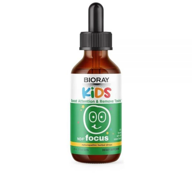 BIORAY Kids NDF Focus 시트러스 - 59.1ml(2온스) - 인지 기능 지원 선명도 향상 및 안정적인 에너지 레벨 촉진 - GMO 프리 채식주의자 글루텐, 60ml, 1 - 쿠팡